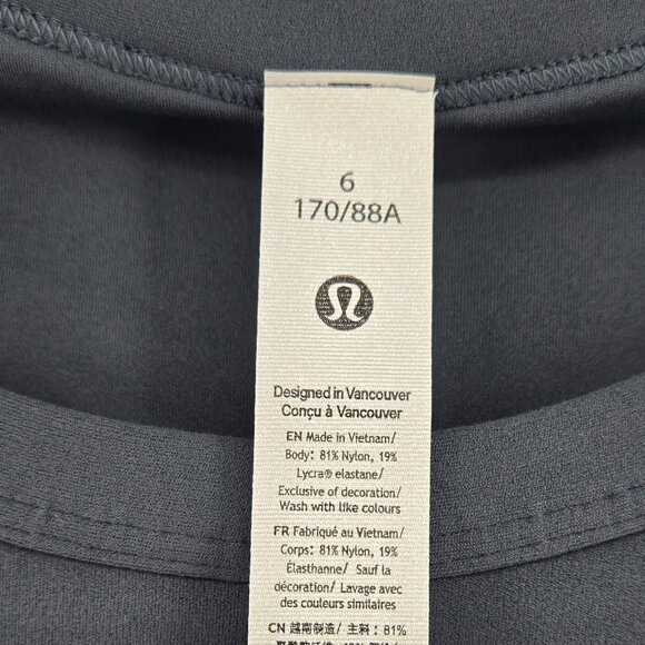 NWT Lululemon Cropped Nulu Twist-Hem Long-Sleeve Shirt - 6 Oil Blue - Picture 5 of 6
